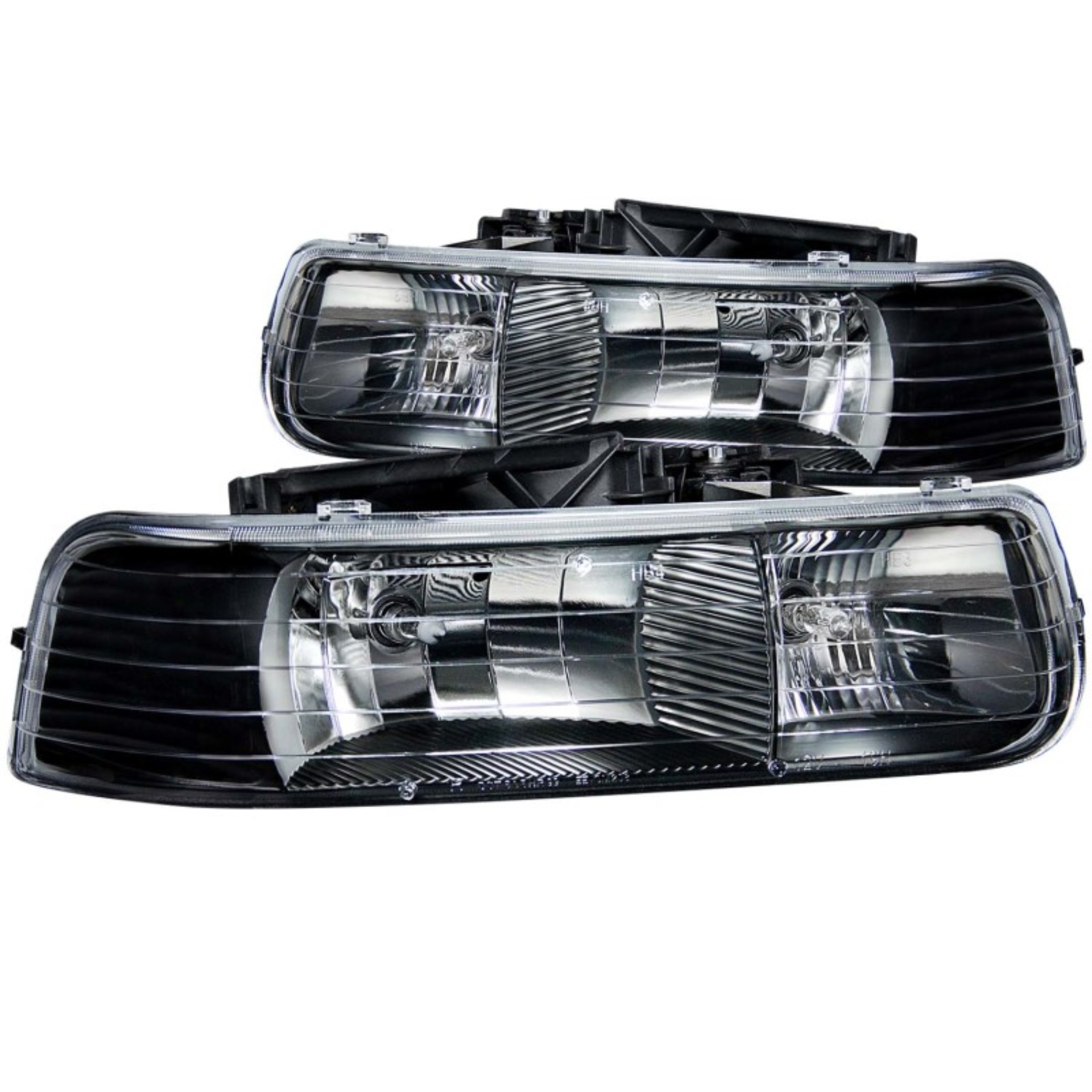 Picture of ANZO 1999-2002 Chevrolet Silverado 1500 Crystal Headlights Black