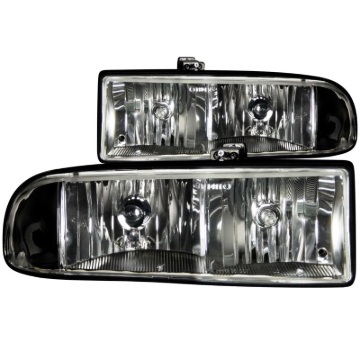 Picture of ANZO 1998-2005 Chevrolet S-10 Crystal Headlights Black