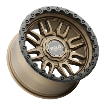 Picture of Weld Off-Road Swift 17x9in - 8x180 BP - ET-12 - 124.3mm CB - Satin Bronze Wheel & Black Ring