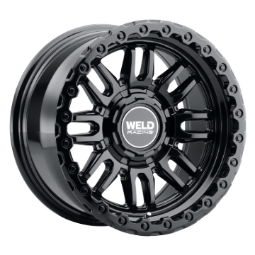 Picture of Weld Off-Road Swift 17x9in - 8x180 BP - ET-12 - 124.3mm CB - Gloss Black Wheel & Ring