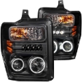 Picture of ANZO 2008-2010 Ford F-250 Projector Headlights w/ Halo Black (CCFL)