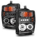 Picture of ANZO 2008-2010 Ford F-250 Projector Headlights w/ Halo Black (CCFL)