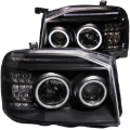 Picture of ANZO 2001-2004 Nissan Frontier Projector Headlights w/ Halo Black (CCFL)