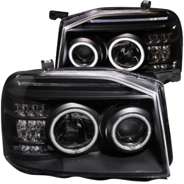 Picture of ANZO 2001-2004 Nissan Frontier Projector Headlights w/ Halo Black (CCFL)