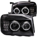 Picture of ANZO 2001-2004 Nissan Frontier Projector Headlights w/ Halo Black (CCFL)