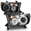 Picture of ANZO 2007-2013 Toyota Tundra Projector Headlights w/ Halo Black (CCFL)