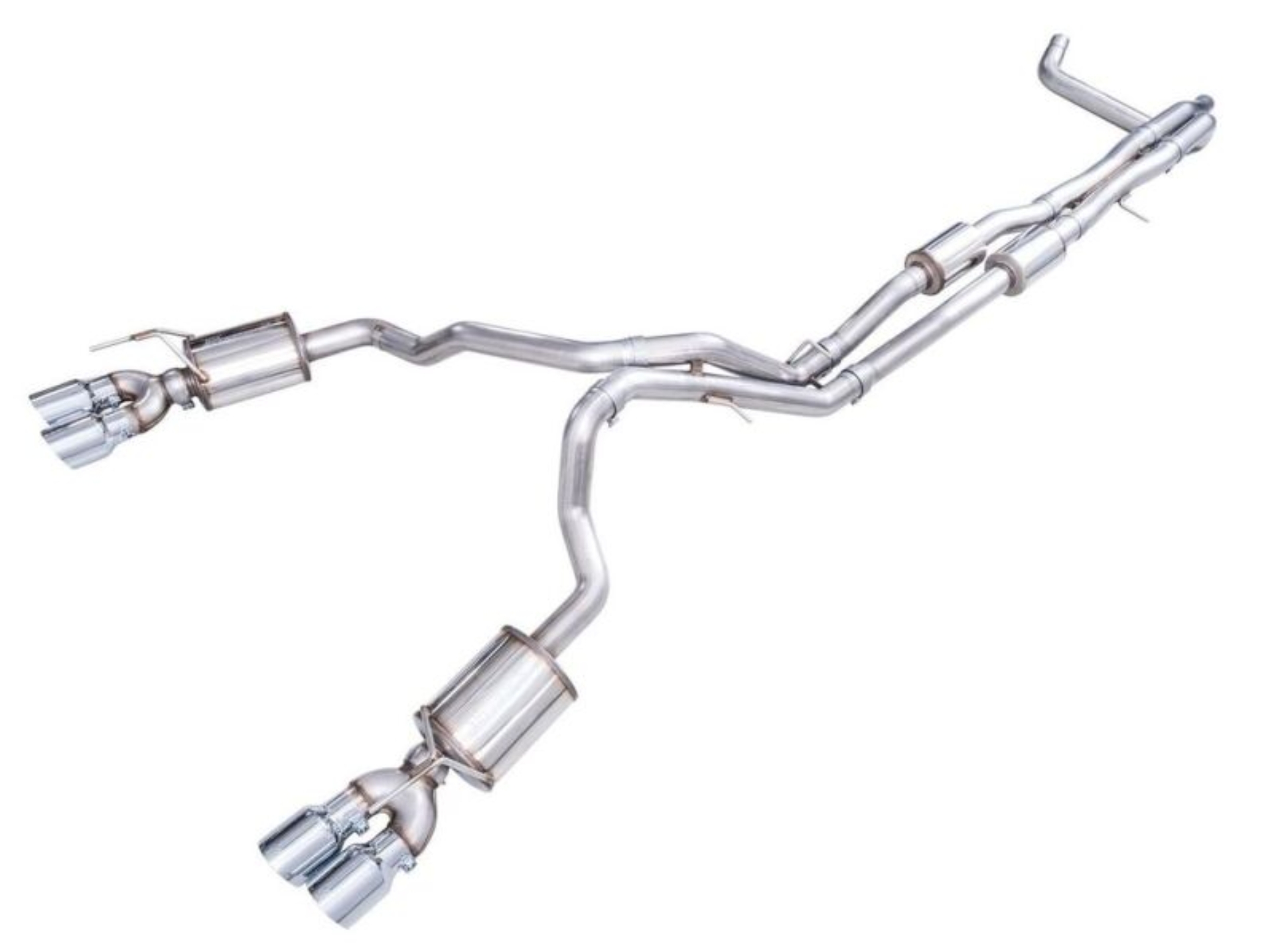 Picture of AWE 2021+ Chevy Tahoe/GM Yukon 6.2L 0FG Edition Cat Back Exhaust - Quad Chrome Silver Tips