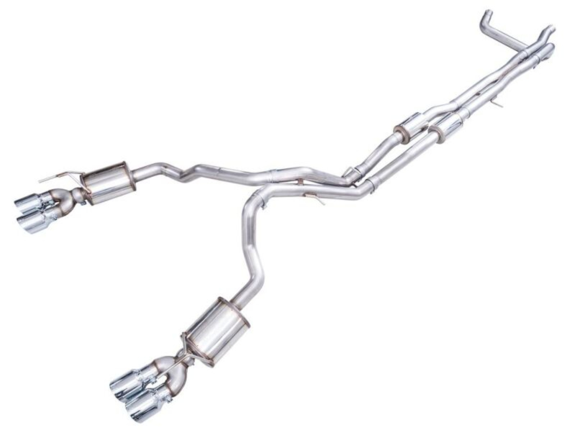 Picture of AWE 2021+ Chevy Suburban/GM Yukon XL 6.2L 0FG Edition Cat Back Exhaust - Quad Chrome Silver Tips
