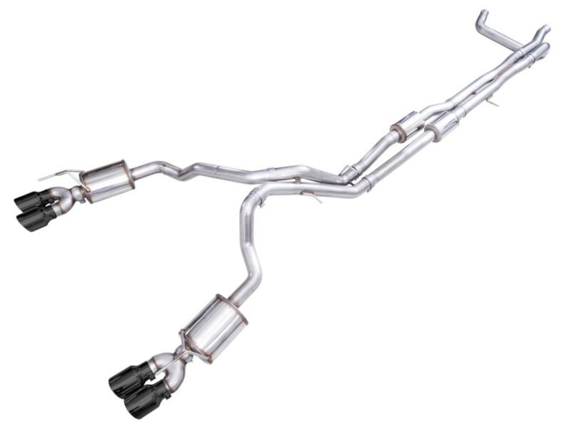 Picture of AWE 2021+ Chevy Suburban/GM Yukon XL 6.2L 0FG Edition Cat Back Exhaust - Quad Diamond Chrome Tips