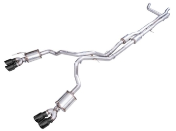 Picture of AWE 2021+ Chevy Suburban/GM Yukon XL 6.2L 0FG Edition Cat Back Exhaust - Quad Diamond Chrome Tips