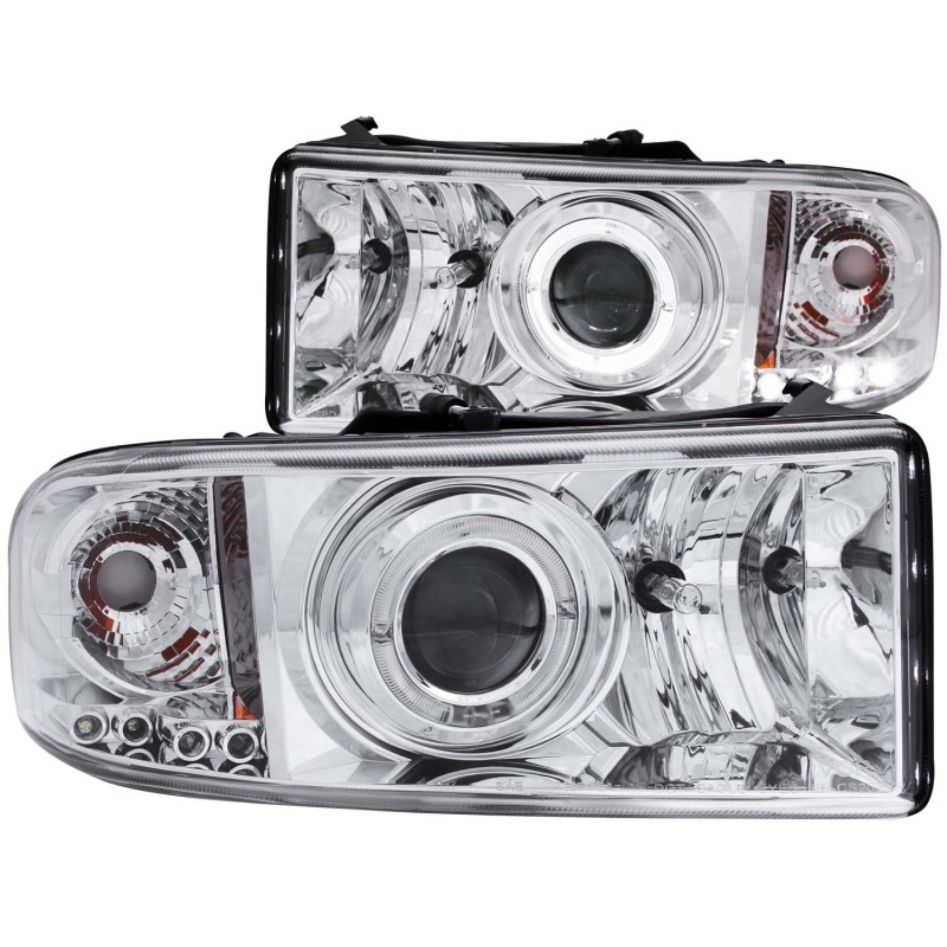 Picture of ANZO 1994-2001 Dodge Ram Projector Headlights w/ Halo Chrome
