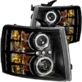 Picture of ANZO 2007-2013 Chevrolet Silverado 1500 Projector Headlights w/ Halo Black