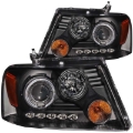 Picture of ANZO 2004-2008 Ford F-150 Projector Headlights w/ Halo and LED Black G2