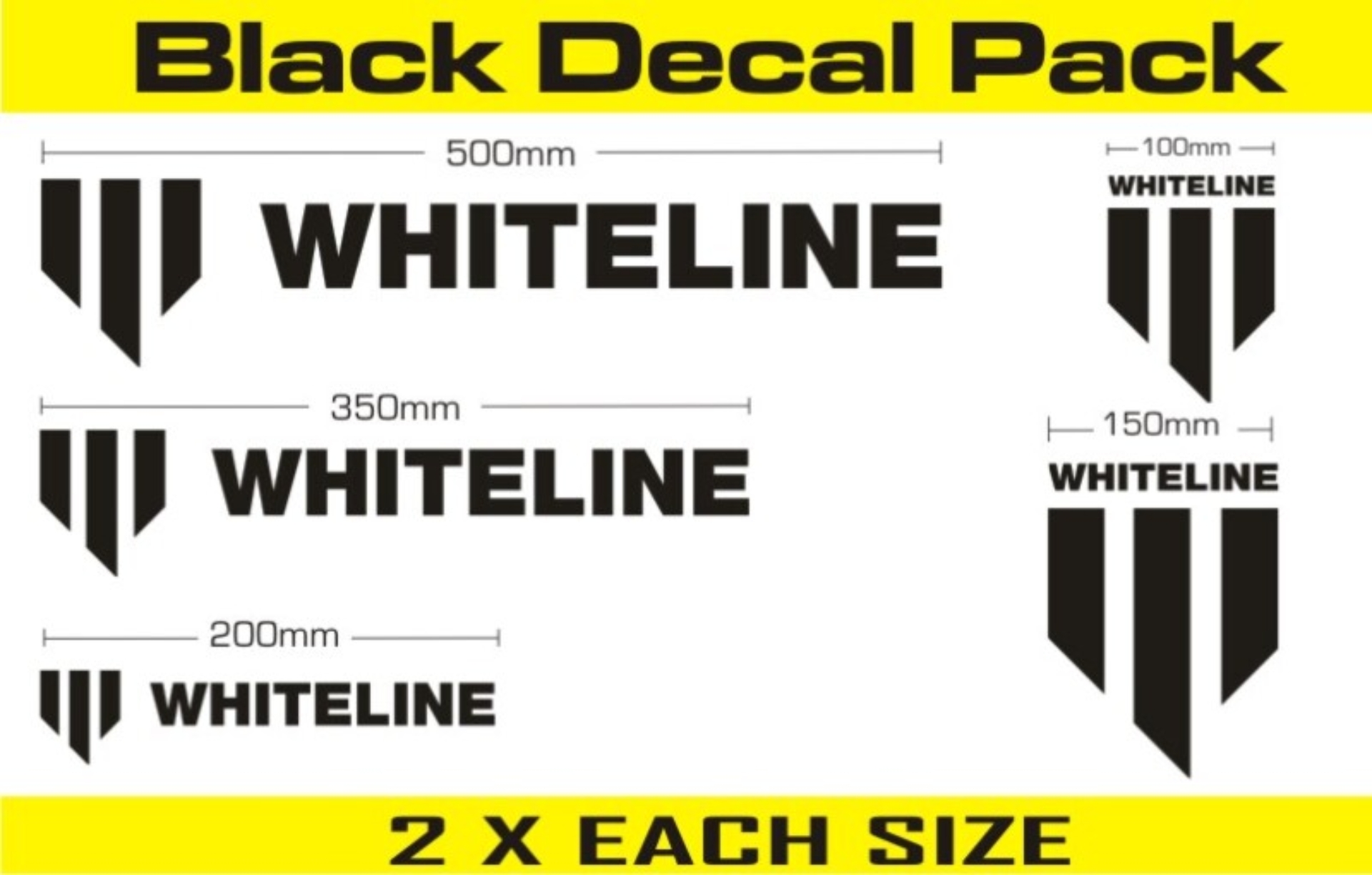 Picture of Whiteline Decal Kits 10 Pk Black