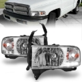 Picture of ANZO 1994-2001 Dodge Ram Crystal Headlights Chrome w/ LED