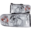 Picture of ANZO 1994-2001 Dodge Ram Crystal Headlights Chrome w/ LED
