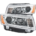 Picture of ANZO 2014-2015 Jeep Grand Cherokee Projector Headlights w/ Plank Style Design Chrome
