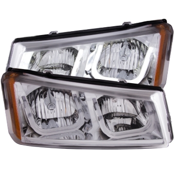 Picture of ANZO 2003-2006 Chevrolet Silverado 1500 Projector Headlights w/ U-Bar Chrome