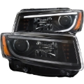 Picture of ANZO 2014-2015 Jeep Grand Cherokee Projector Headlights w/ Plank Style Design Black