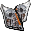 Picture of ANZO 2010-2015 Cadillac SRX Projector Headlights w/ Plank Style Design Chrome