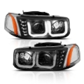Picture of ANZO 1999-2006 GMC Sierra 1500 Projector Headlights w/ U-Bar Black