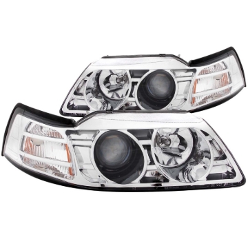 Picture of ANZO 1999-2004 Ford Mustang Projector Headlights Chrome