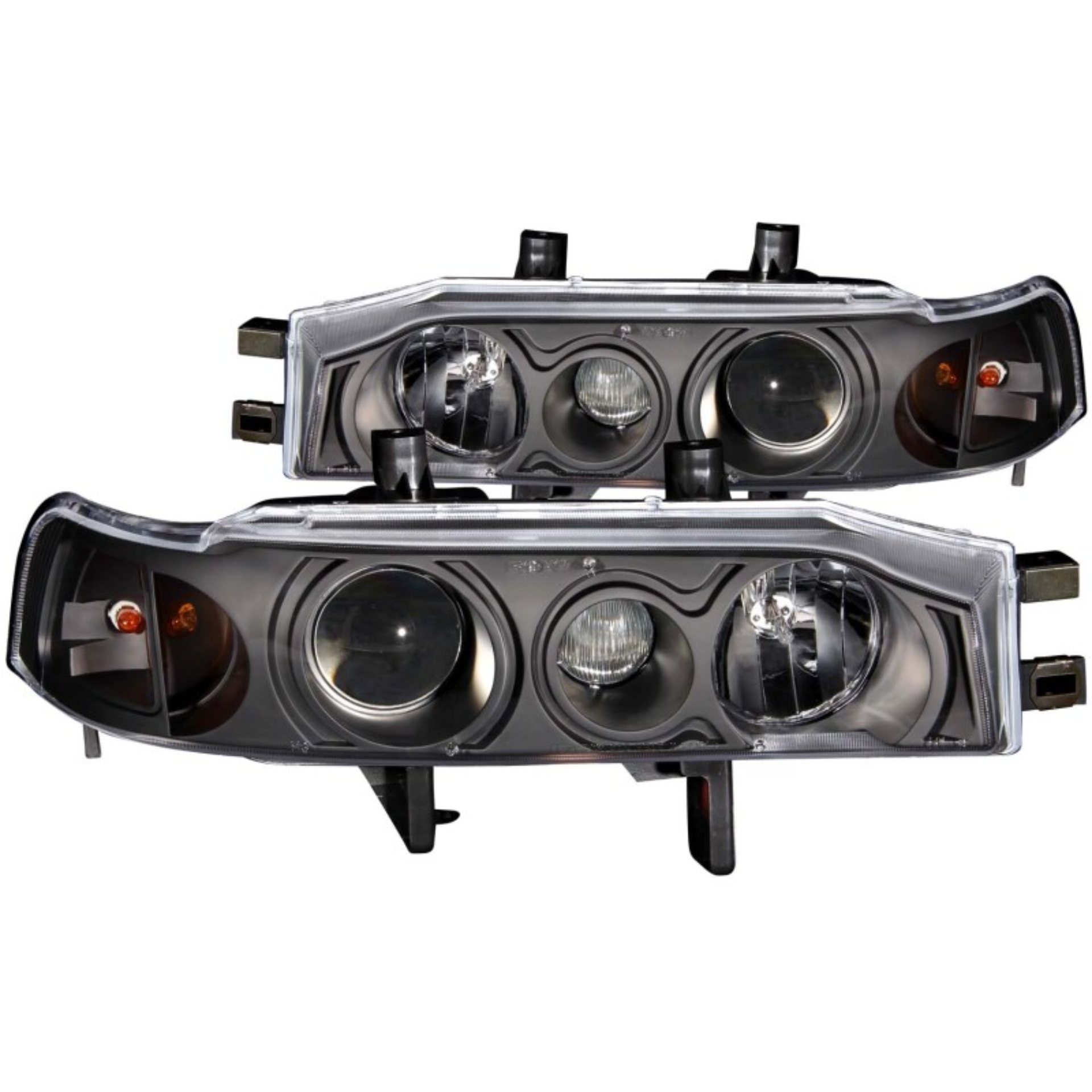 Picture of ANZO 1990-1993 Honda Accord Projector Headlights w/ Halo Black 1pc