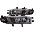 Picture of ANZO 1990-1993 Honda Accord Projector Headlights w/ Halo Black 1pc