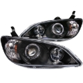 Picture of ANZO 2004-2005 Honda Civic Projector Headlights w/ Halo Black