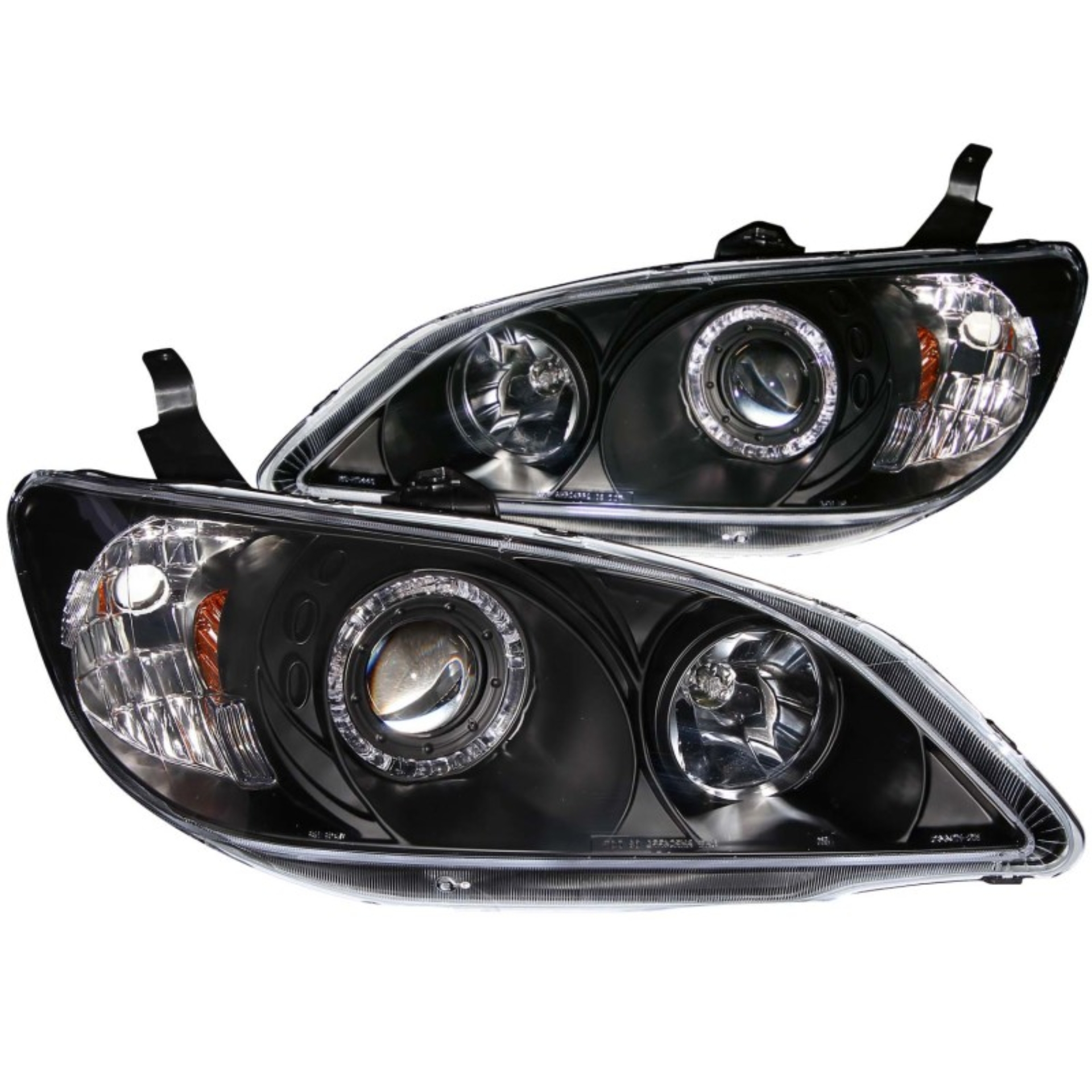 Picture of ANZO 2004-2005 Honda Civic Projector Headlights w/ Halo Black