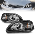 Picture of ANZO 1999-2000 Honda Civic Crystal Headlights Black