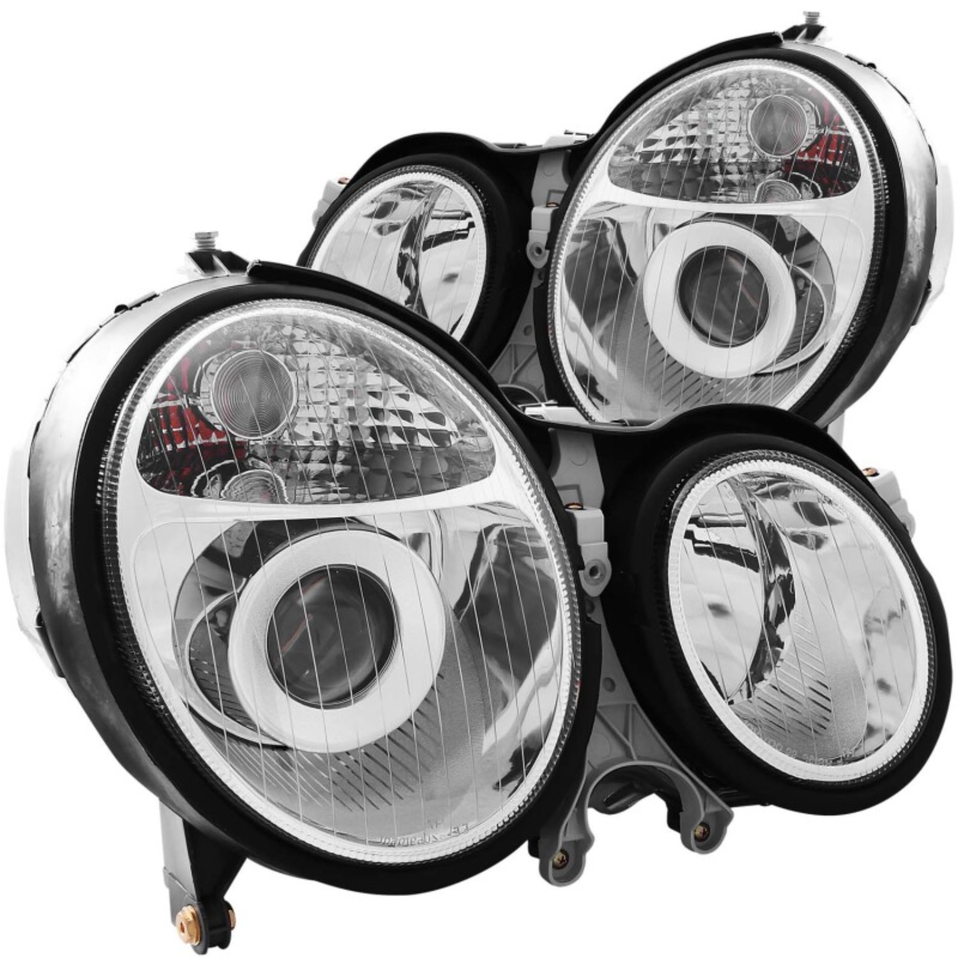 Picture of ANZO 1999-2002 Mercedes Benz E Class W210 Projector Headlights Chrome
