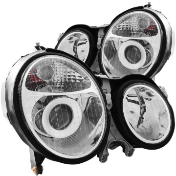 Picture of ANZO 1999-2002 Mercedes Benz E Class W210 Projector Headlights Chrome
