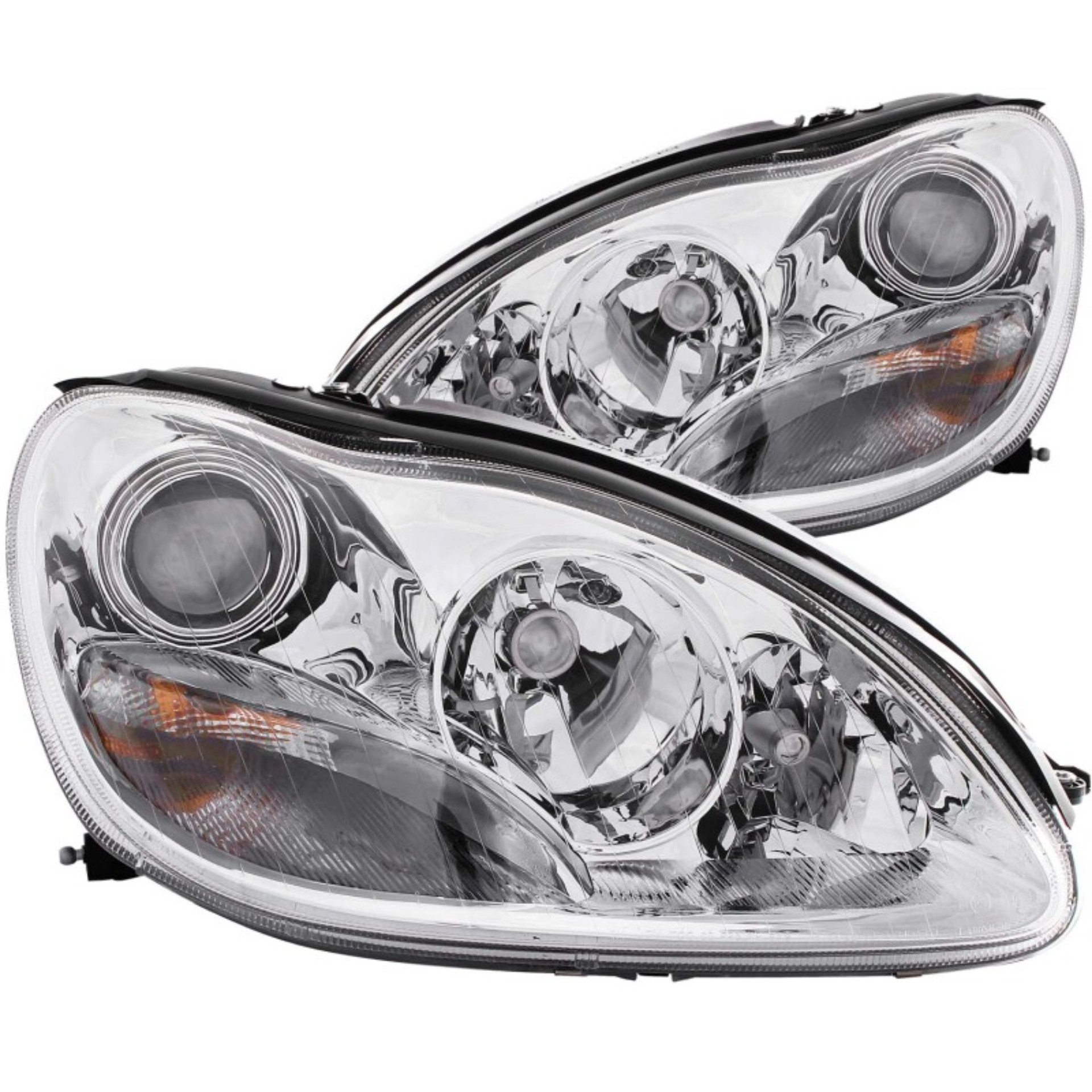 Picture of ANZO 2000-2005 Mercedes Benz S Class W220 Projector Headlights Chrome