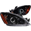 Picture of ANZO 2004-2007 Mitsubishi Lancer Projector Headlights w/ Halo Black (CCFL)