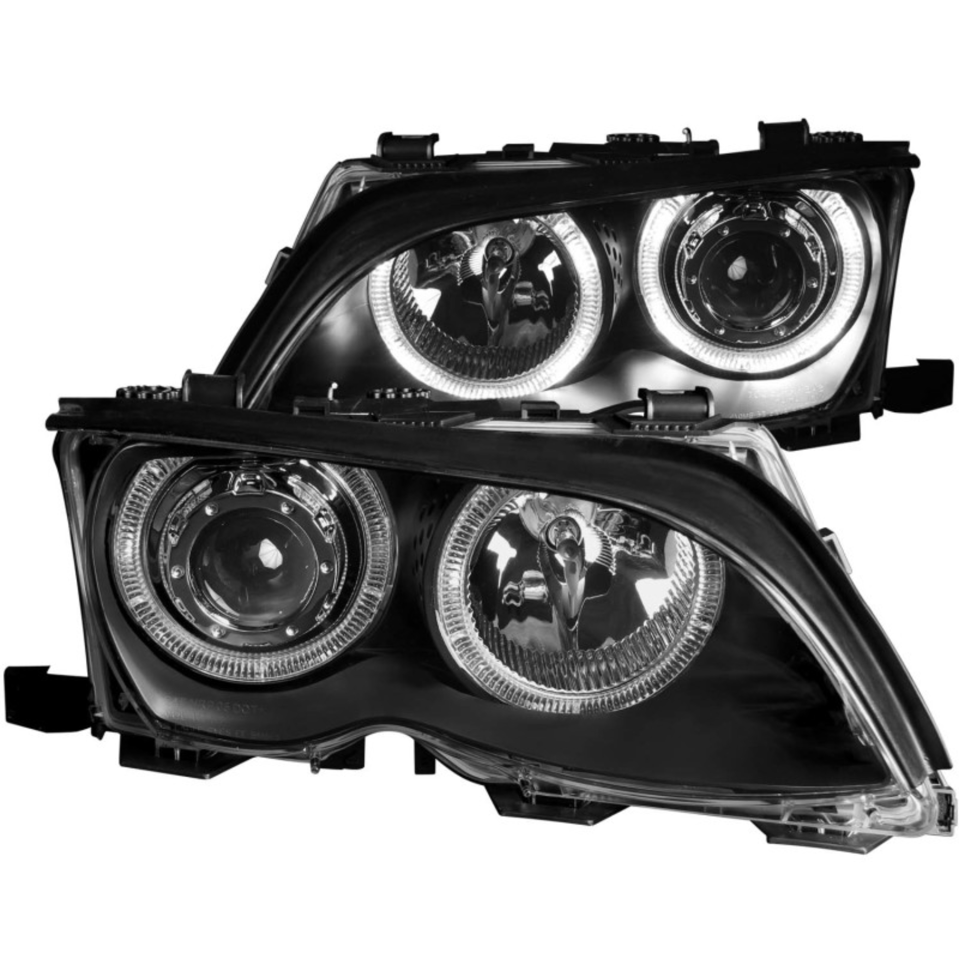 Picture of ANZO 2002-2005 BMW 3 Series E46 Projector Headlights w/ Halo Black