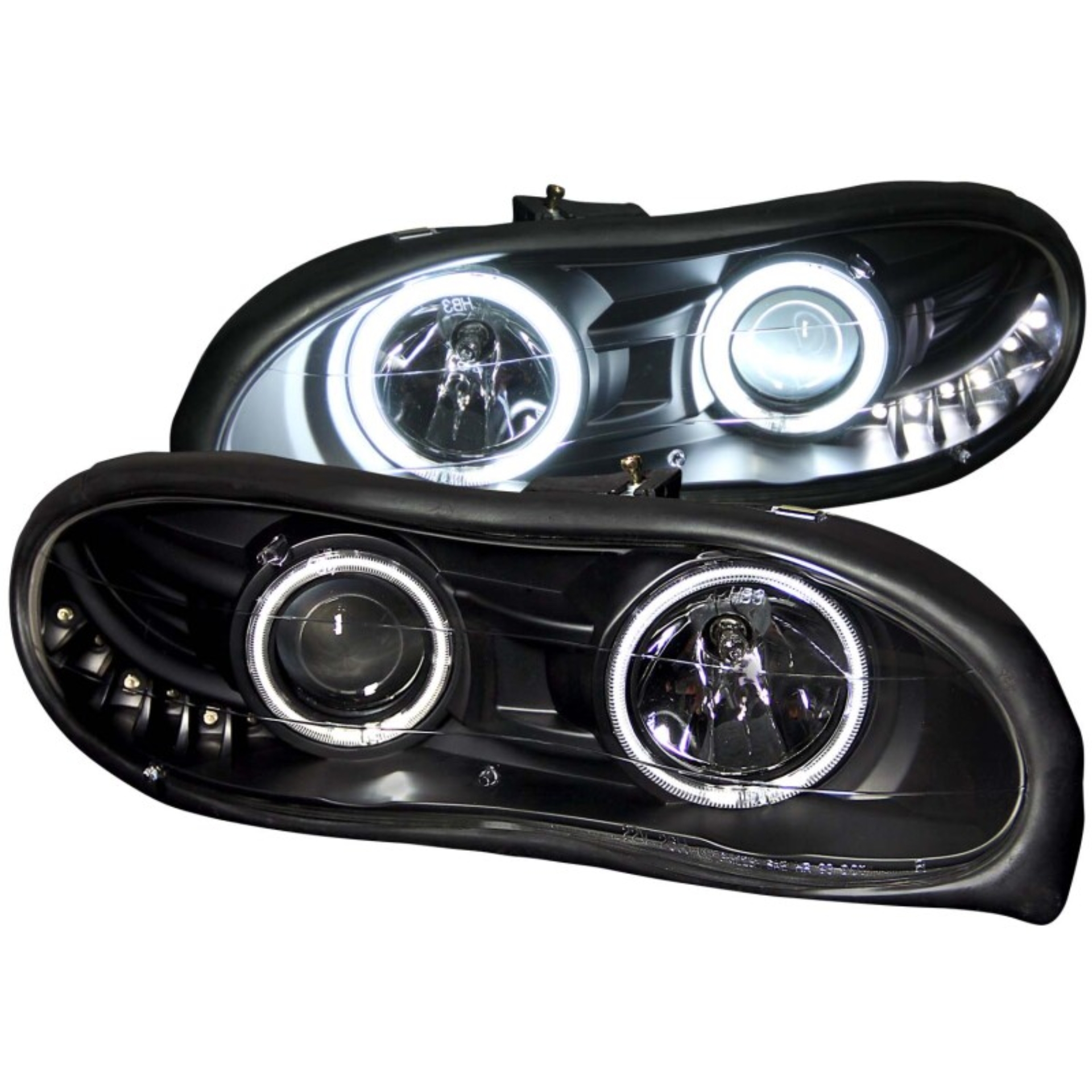 Picture of ANZO 1998-2002 Chevrolet Camaro Projector Headlights w/ Halo Black