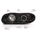 Picture of ANZO 1998-2002 Chevrolet Camaro Projector Headlights w/ Halo Black