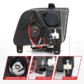 Picture of ANZO 2005-2009 Ford Mustang Projector Headlights w/ Halo Black