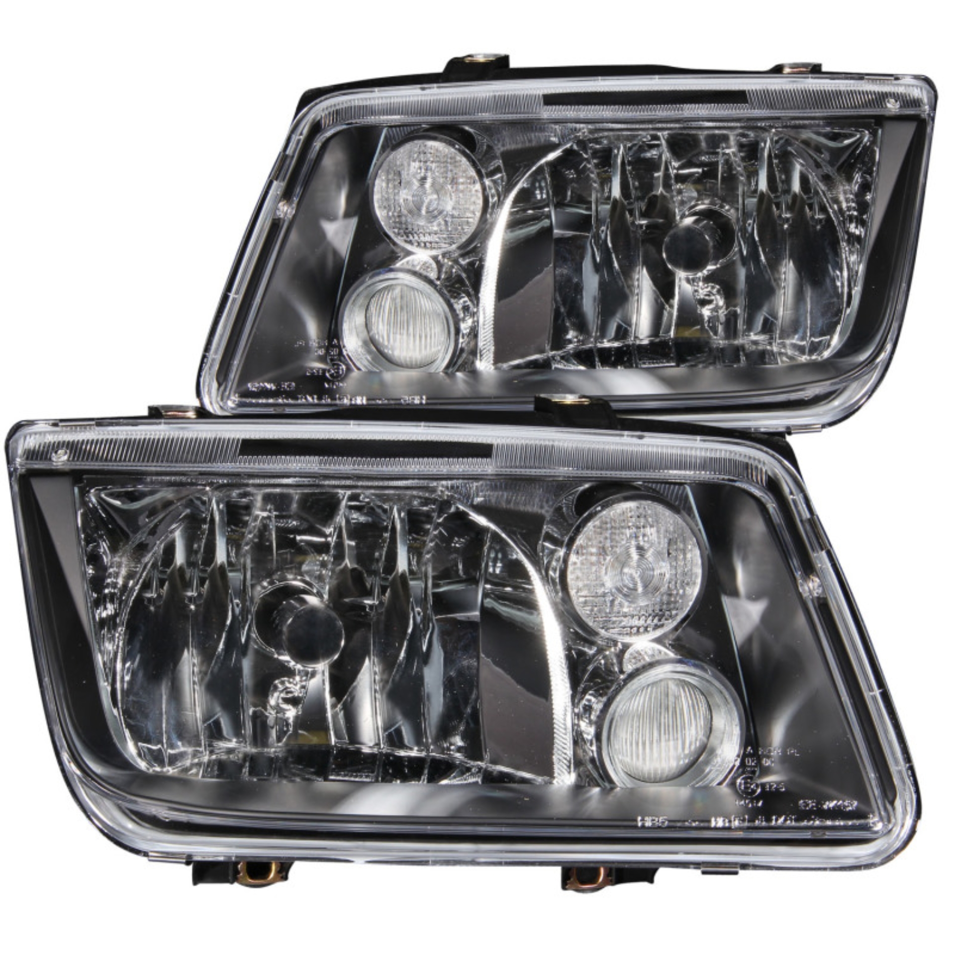 Picture of ANZO 1999-2005 Volkswagen Jetta Crystal Headlights Black w/o Bulbs