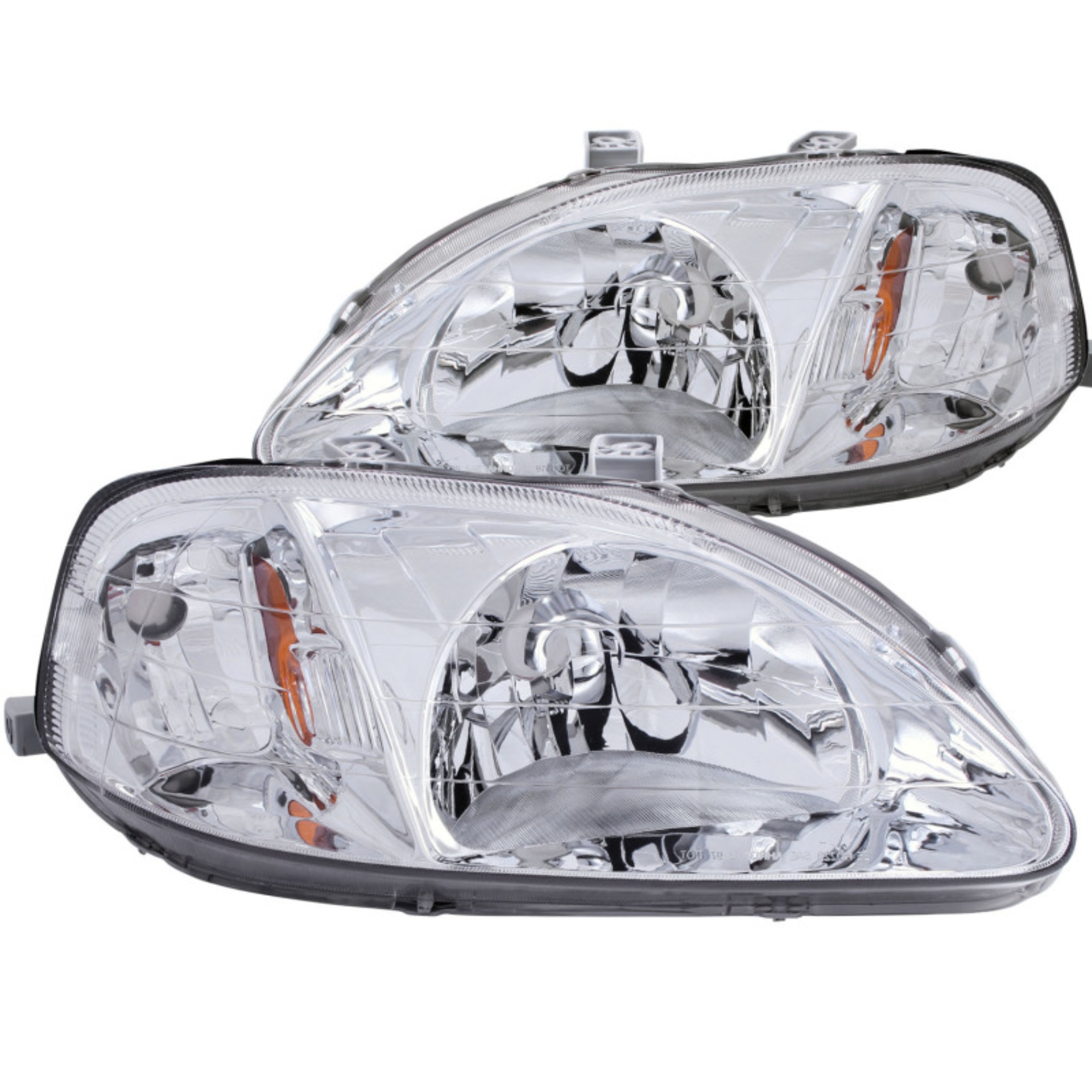 Picture of ANZO 1999-2000 Honda Civic Crystal Headlights Chrome