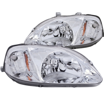 Picture of ANZO 1999-2000 Honda Civic Crystal Headlights Chrome