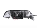Picture of ANZO 1987-1993 Ford Mustang Crystal Headlights Chrome w/ Corner Lights 2pc