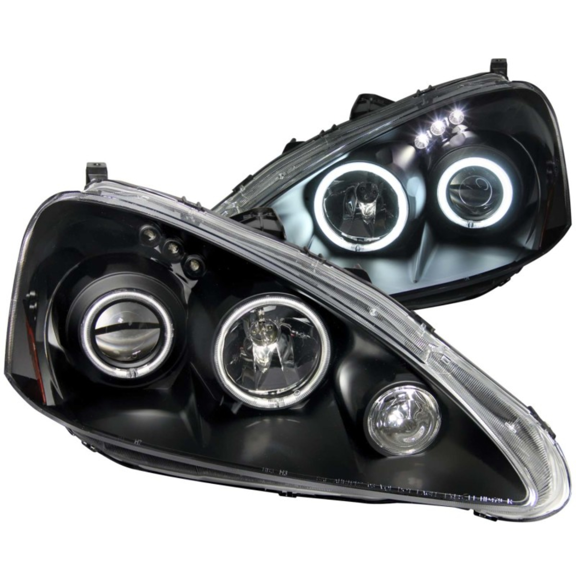 Picture of ANZO 2005-2006 Acura RSX Projector Headlights w/ Halo Black