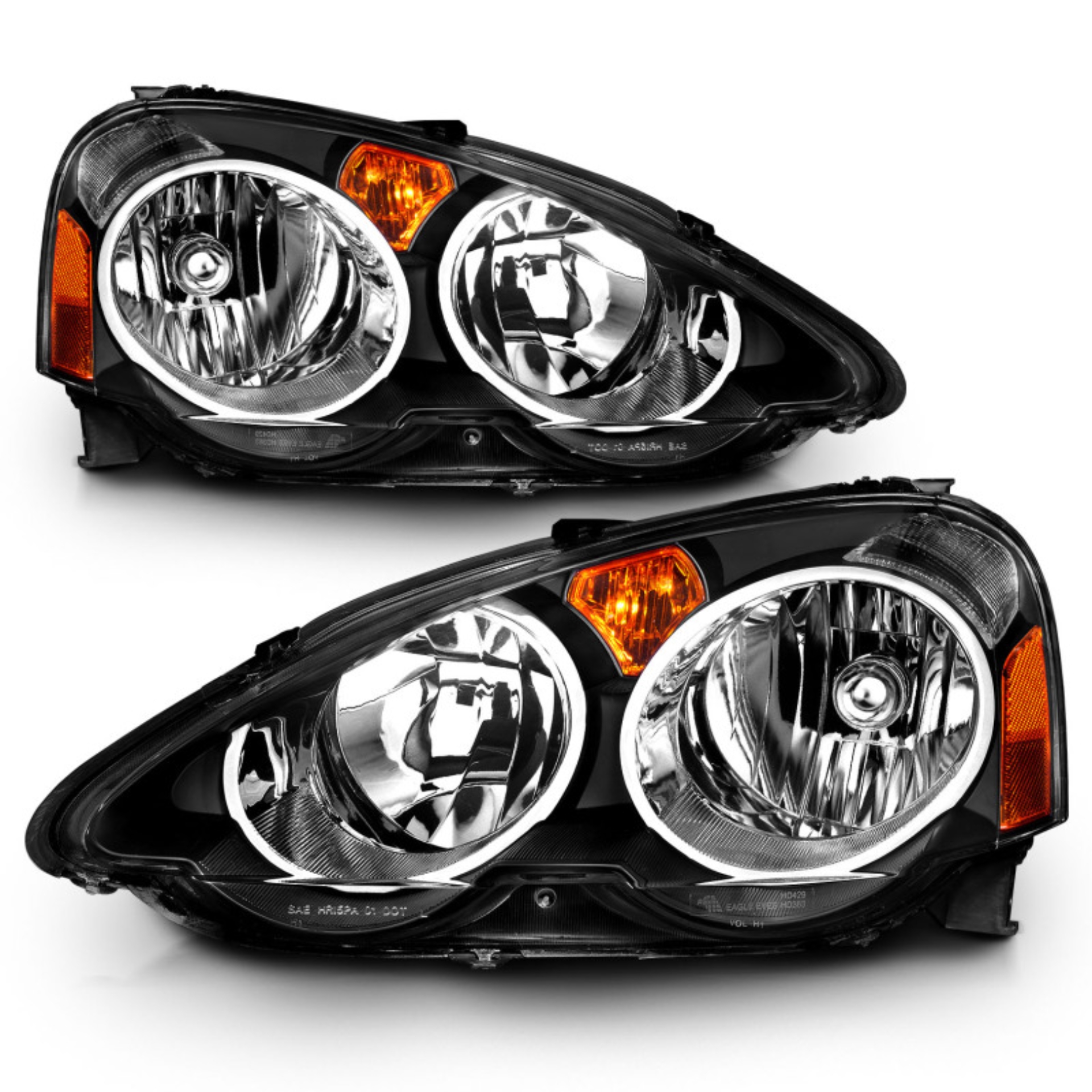 Picture of ANZO 2002-2004 Acura RSX Crystal Headlights Black