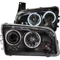 Picture of ANZO 2006-2010 Dodge Charger Projector Headlights w/ Halo Chrome (CCFL)