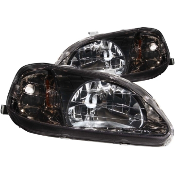 Picture of ANZO 1999-2000 Honda Civic Crystal Headlights Gun-Metal Gray