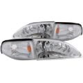 Picture of ANZO 1994-1998 Ford Mustang Crystal Headlights Chrome