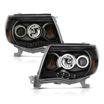 Picture of ANZO 2005-2011 Toyota Tacoma Projector Headlights w/ Halo Black