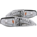Picture of ANZO 1994-1998 Ford Mustang Crystal Headlights Chrome